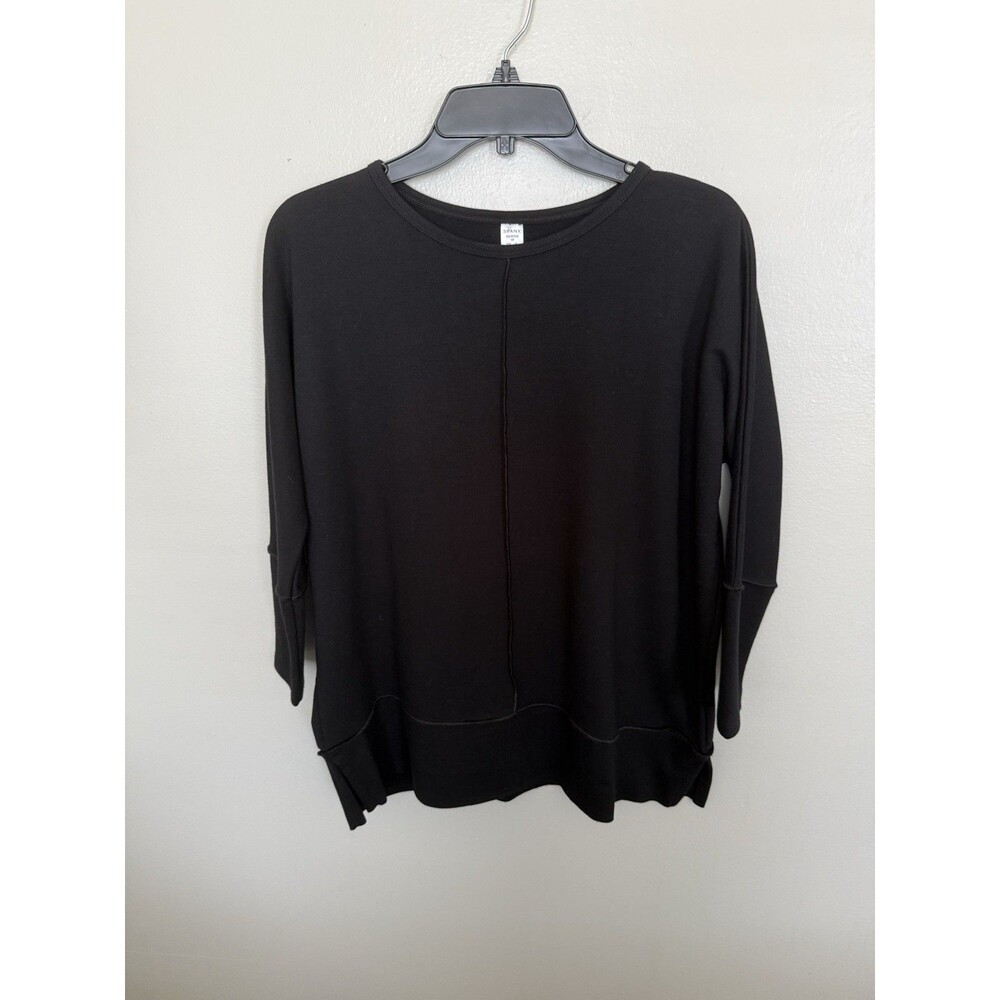 Spanx Women’s Sz XS Black Dolman 3/4 Sleeve Perfect Length Tunic Top Stretchy